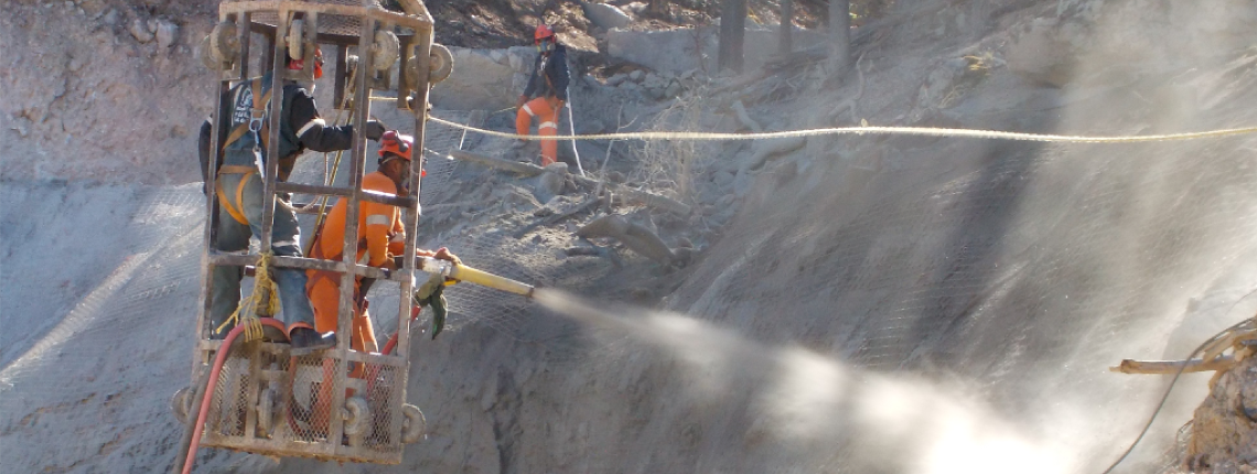 Concreto Lanzado en Mina Terronera